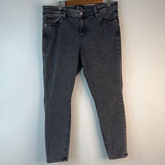Gap Denim Universal Denim Leggings Womens 18 Darkwash Gray Black - Picture 1 of 9